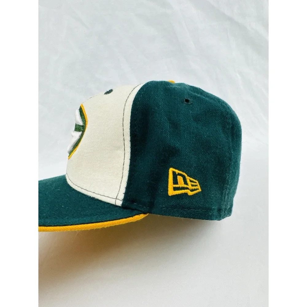 New Era 59FIFTY Green Bay Packers Fitted Hat Size 7 NFL White Green Gold - Picture 3 of 10